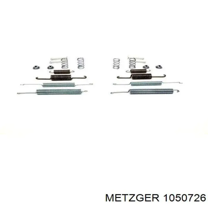 Ремкомплект гальмівних колодок Metzger 1050726 ціна, від 8.94 USD