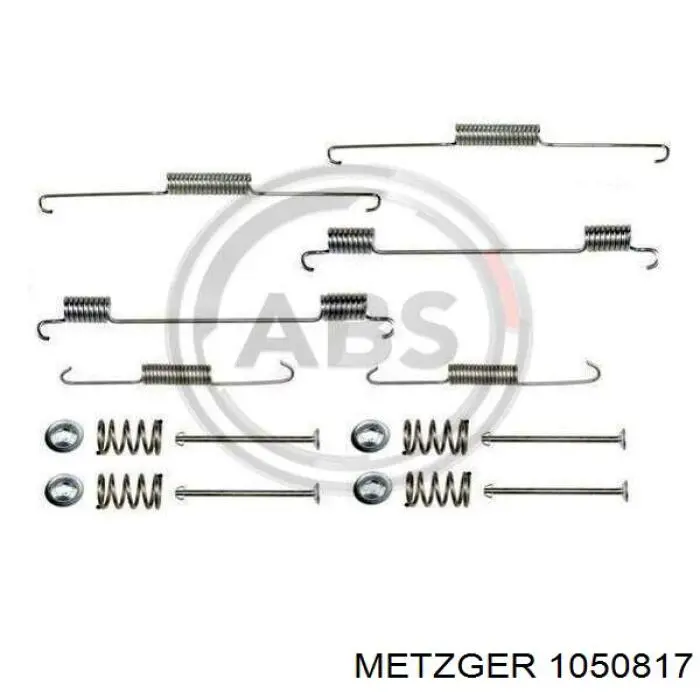 Монтажний комплект задніх барабанних колодок Metzger 1050817 ціна, від 5.95 USD