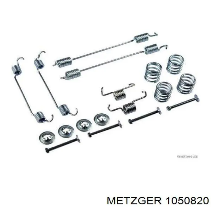1050820 Metzger монтажний комплект задніх барабанних колодок
