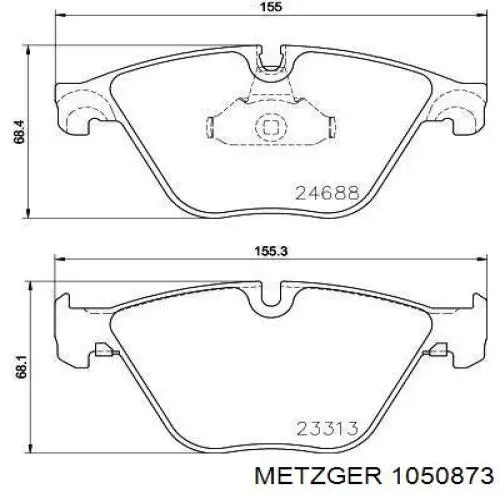 Ремкомплект задніх гальм Metzger 1050873 ціна, від 8.05 USD