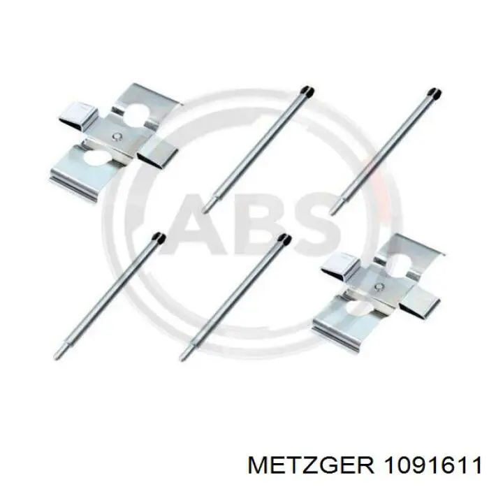 Ремкомплект передніх гальм Metzger 1091611 ціна, від 10.48 USD