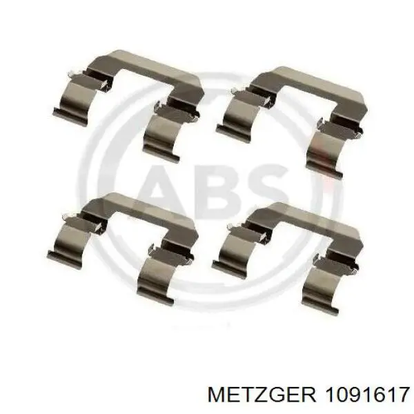 1091617 Metzger комплект пружинок кріплення дискових колодок, передніх