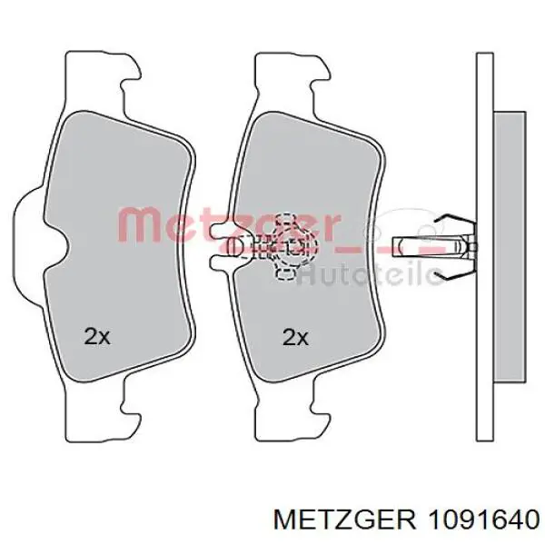 1363750310 JP Group Комплект пружинок кріплення дискових колодок, задніх