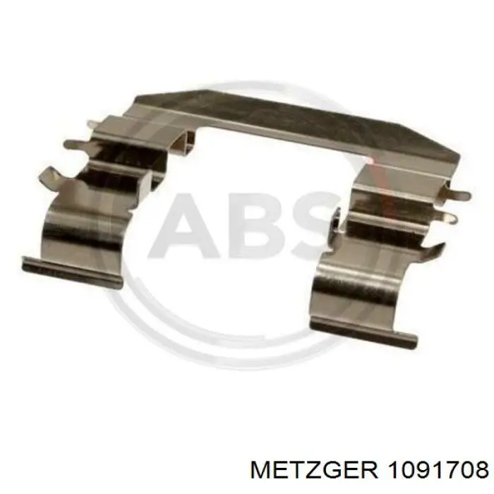 1091708 Metzger комплект пружинок кріплення дискових колодок, передніх