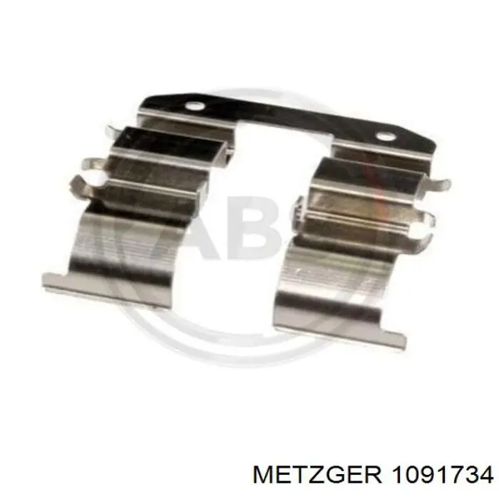 1091734 Metzger комплект пружинок кріплення дискових колодок, задніх