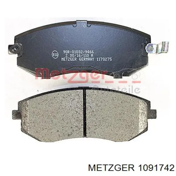 1091742 Metzger комплект пружинок кріплення дискових колодок, передніх