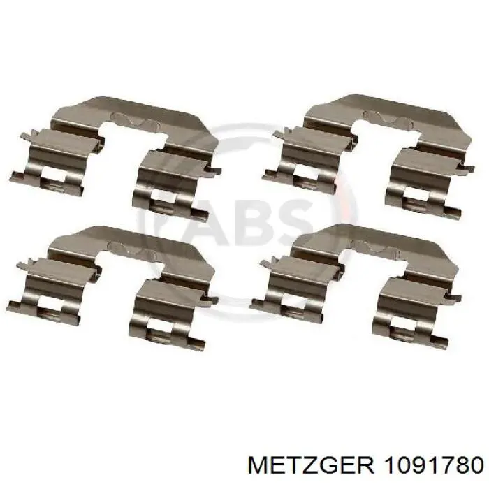 1091780 Metzger комплект пружинок кріплення дискових колодок, задніх