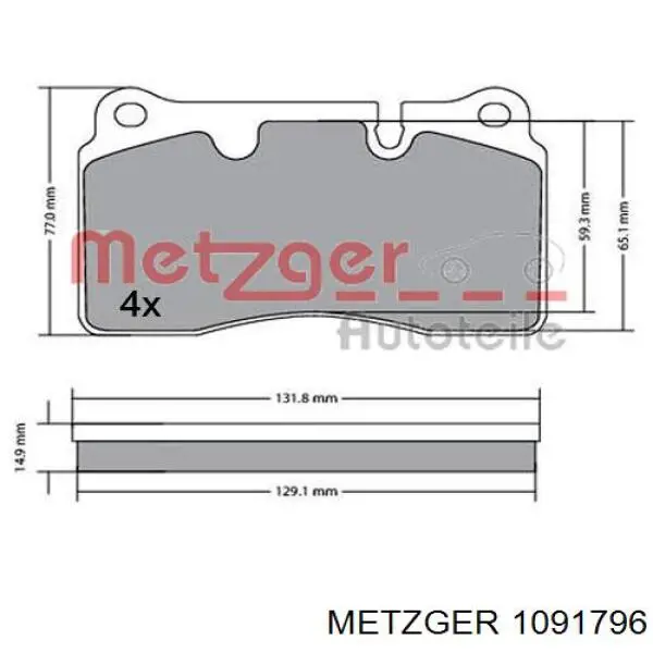 Комплект пружинок кріплення дискових колодок, передніх H1474BK Power Stop