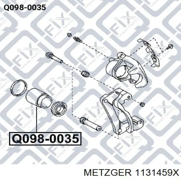 1131459X Metzger ремкомплект супорту гальмівного переднього