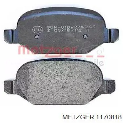 1170818 Metzger колодки гальмові задні, дискові