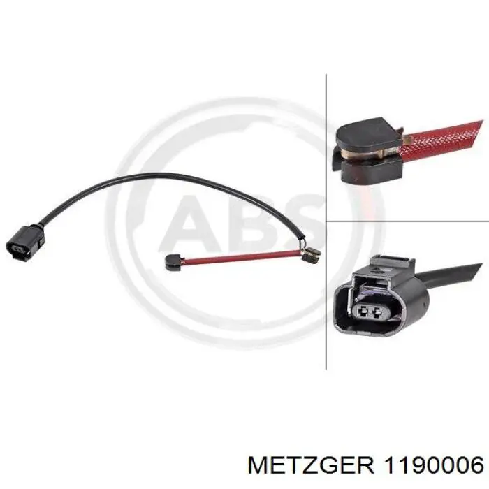 1190006 Metzger Датчик зносу колодок