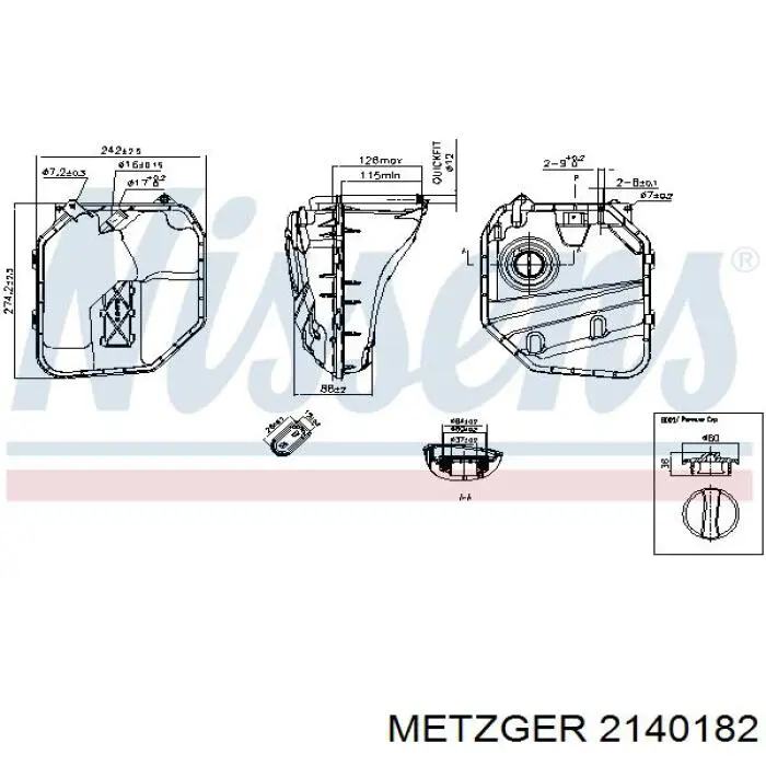 Бачок розширювальний Metzger 2140182