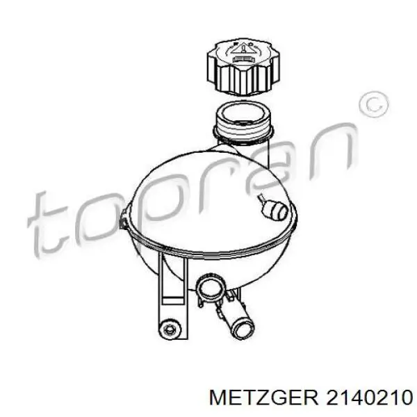 2140210 Metzger бачок системи охолодження, розширювальний