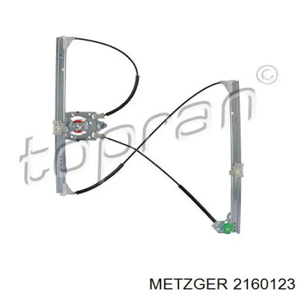 2160123 Metzger механізм склопідіймача двері передньої, правої
