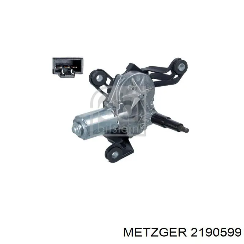 2190599 Metzger двигун склоочисника заднього скла