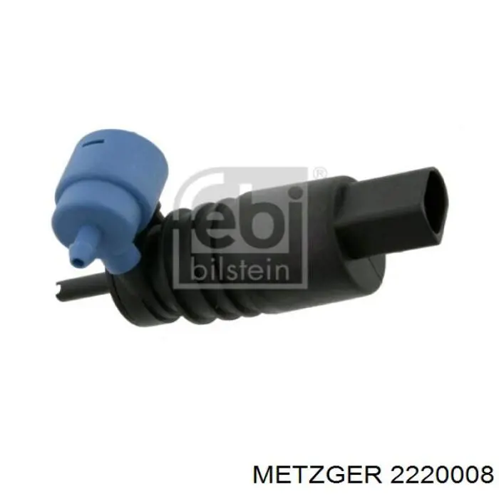 Насос-двигун омивача скла, перед/зад 2220008 Metzger