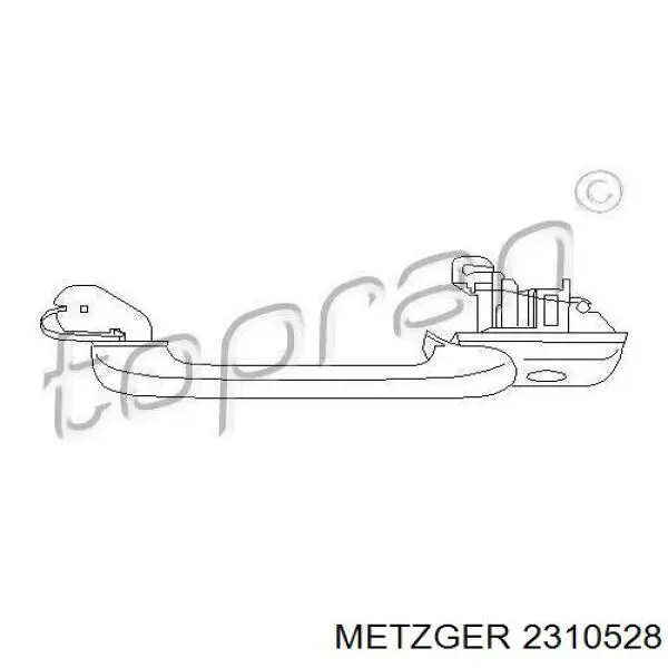 Ручка передньої двері зовнішня ліва 2310528 Metzger