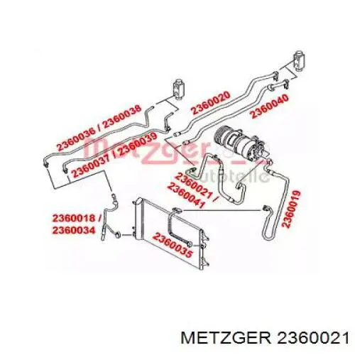 Шланг кондиціонера, від випарника до компресора Volkswagen Sharan 1 (7M8, 7M9, 7M6) (Фольцваген Шаран)