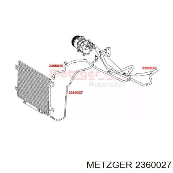 Шланг кондиціонера, від радіатора до випарника AIC 55155 ціна, від 37.29 USD