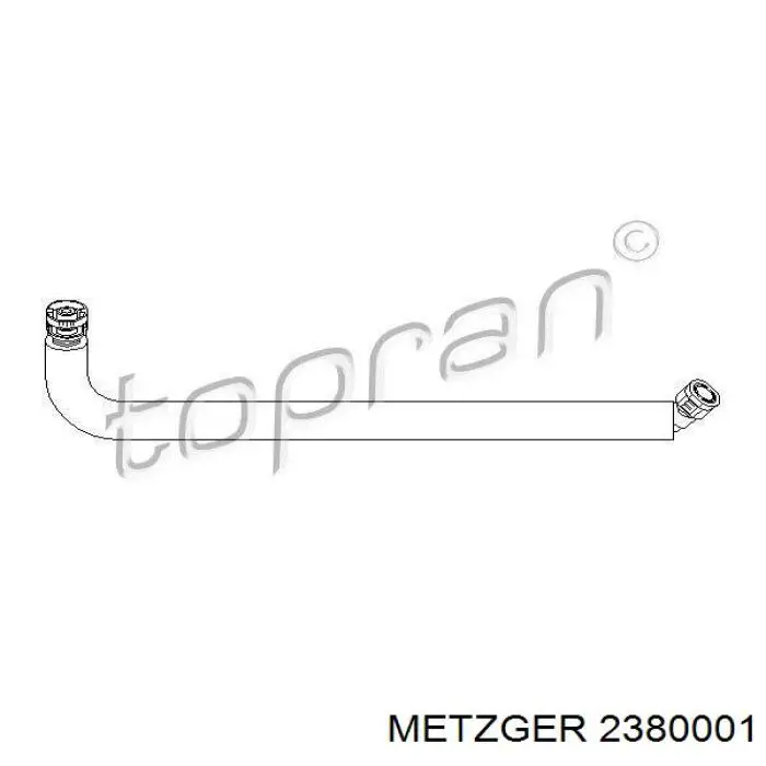 Трубка відводу картерних газів Metzger 2380001