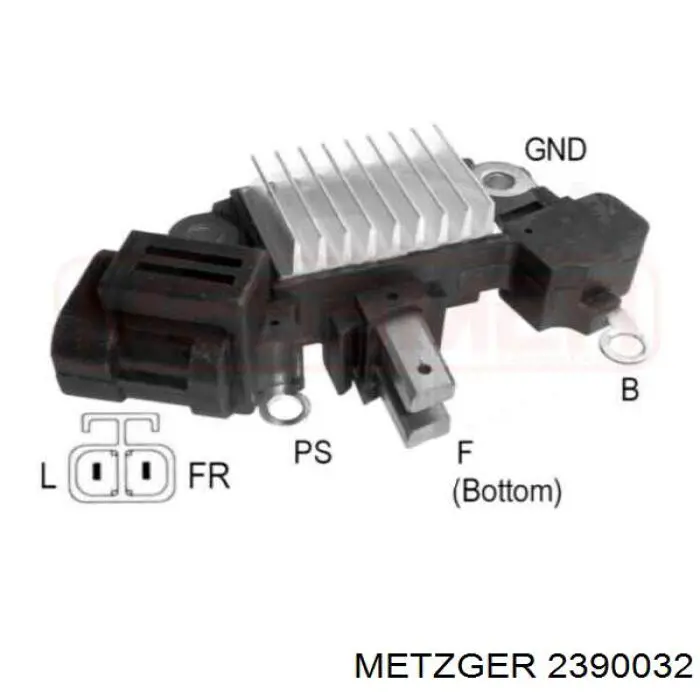 2390032 Metzger реле-регулятор генератора, (реле зарядки)