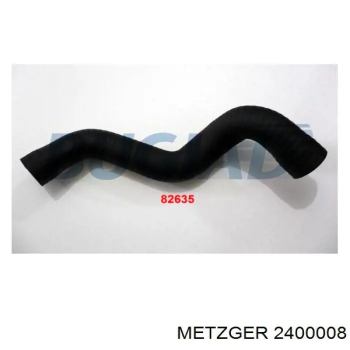 2400008 Metzger шланг/патрубок інтеркулера, верхній