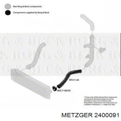 Купити 2400091 Metzger Шланг/патрубок интеркуллера