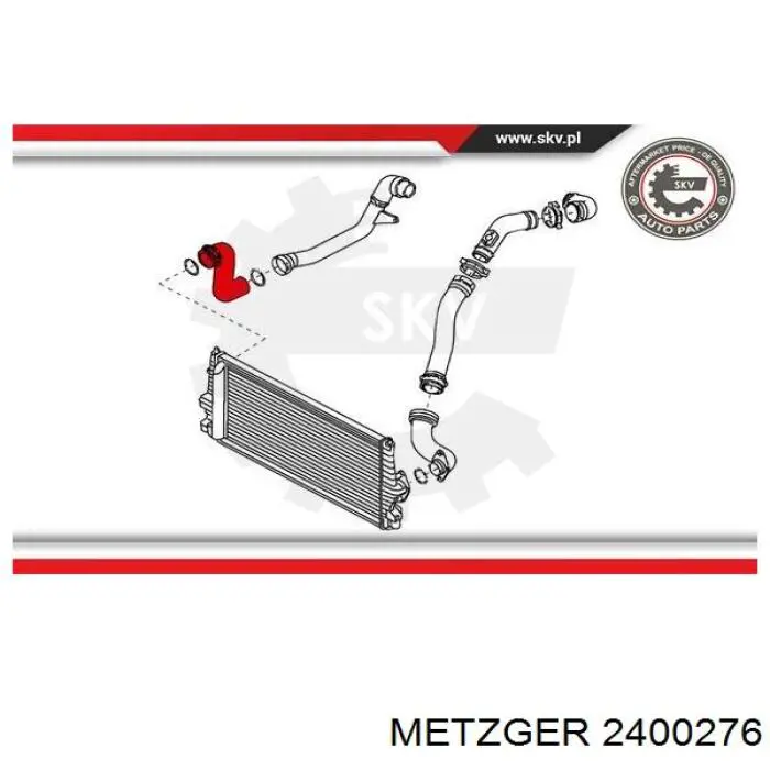 Купити 2400276 Metzger Шланг/патрубок интеркуллера