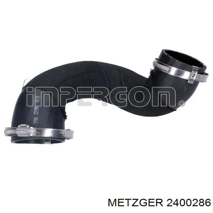 2400286 Metzger шланг/патрубок интеркуллера, верхній лівий