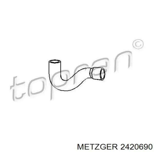 Шланг/патрубок радіатора охолодження, верхній Opel Corsa B (73, 78, 79) (Опель Корса)
