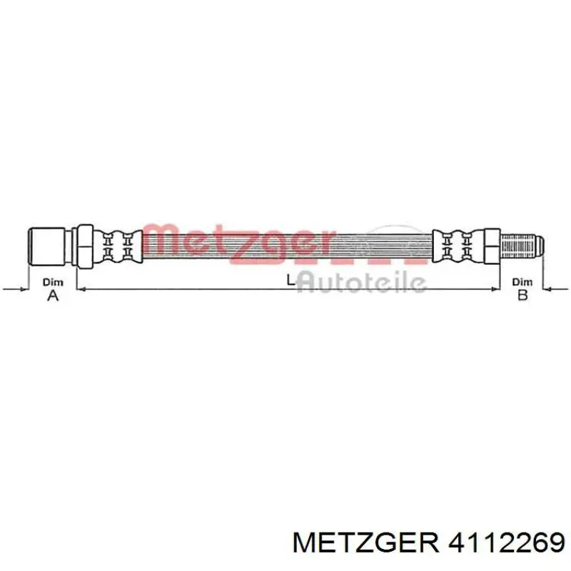 Шланг гальмівний передній K&K FT2269 ціна, від 5.93 USD