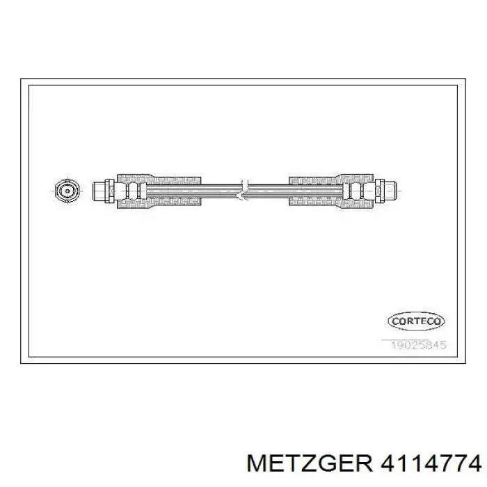 Купити 4114774 Metzger Гальмівні шланги передні
