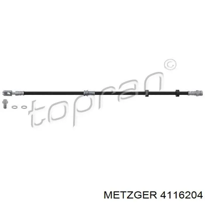 Шланг гальмівний передній Metzger 4116204