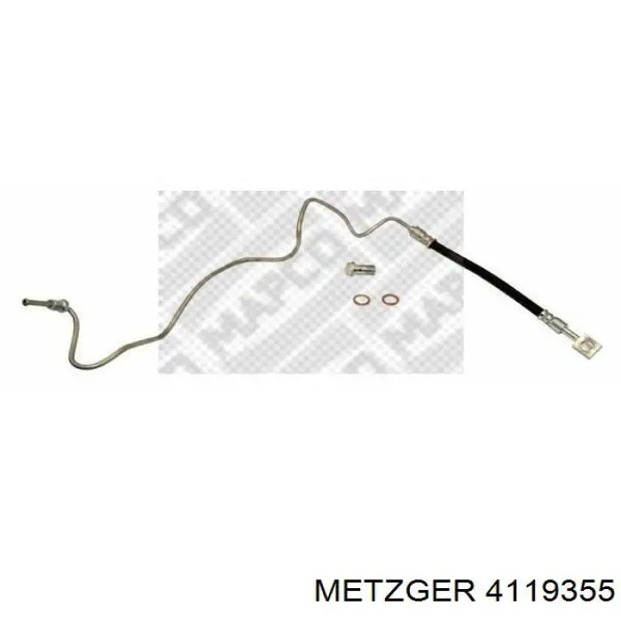 Шланг гальмівний задній, правий Brembo T85115 ціна, від 20.20 USD