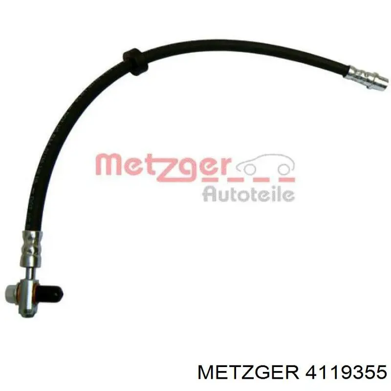 Шланг гальмівний задній, правий Metzger 4119355