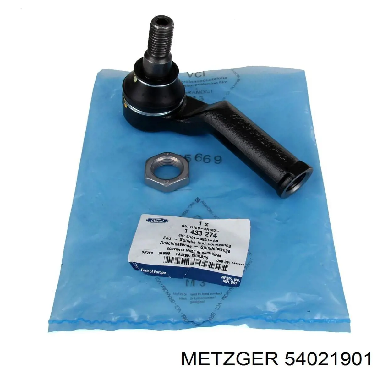 54021901 Metzger Зовнішній наконечник рульової тяги
