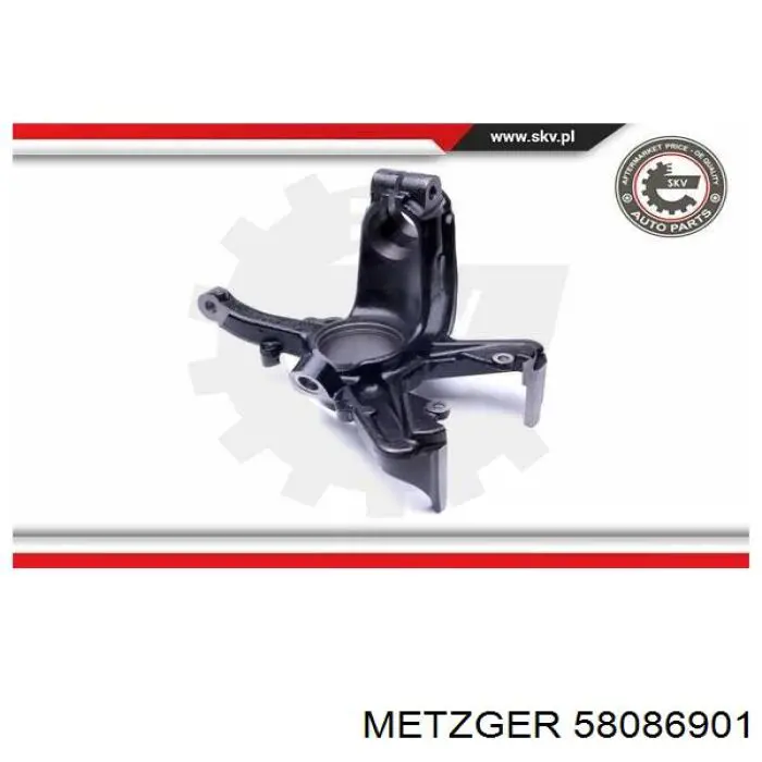 Цапфа поворотного кулака Metzger 58086901 ціна, від 57.01 USD