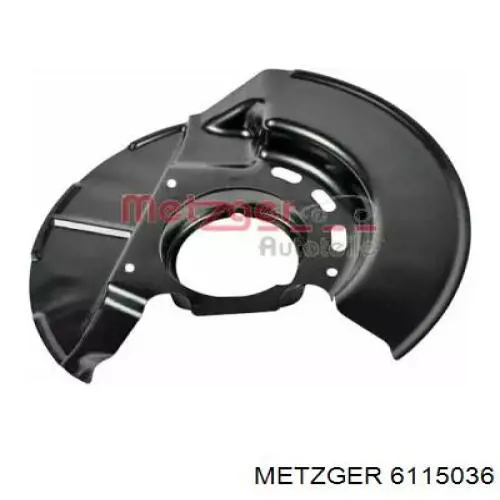 6115036 Metzger захист гальмівного диска, переднього, правого