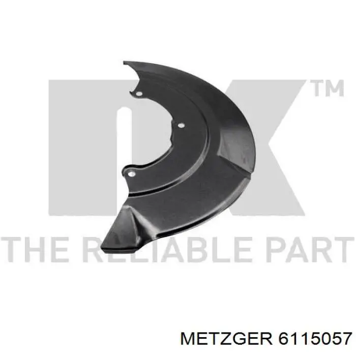 6115057 Metzger захист гальмівного диска, переднього, лівого