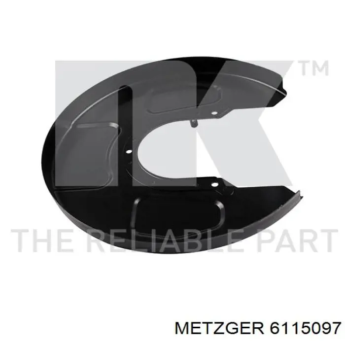 6115097 Metzger захист гальмівного диска заднього, лівого