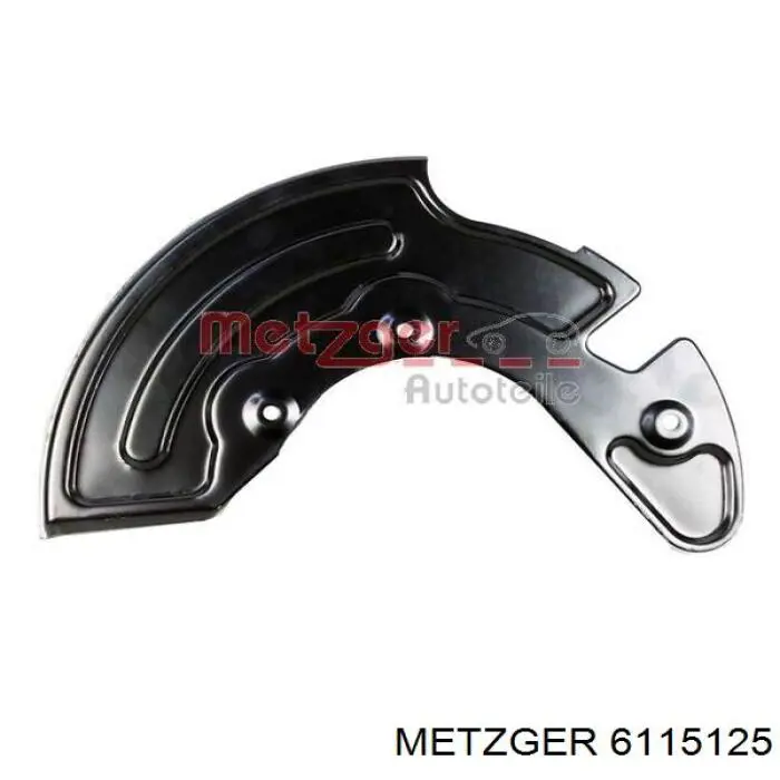 6115125 Metzger захист гальмівного диска, переднього, лівого