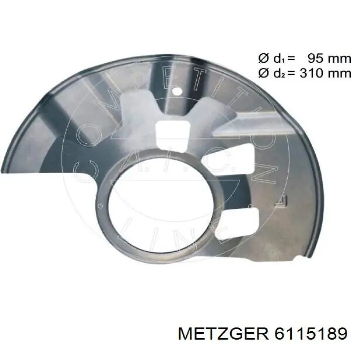 Захист гальмівного диска, переднього, лівого Mazda 6 MPS (GG) (Мазда 6)