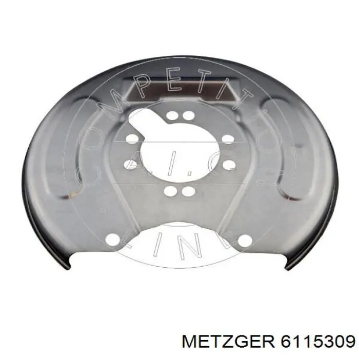 6115309 Metzger захист гальмівного диска заднього, лівого