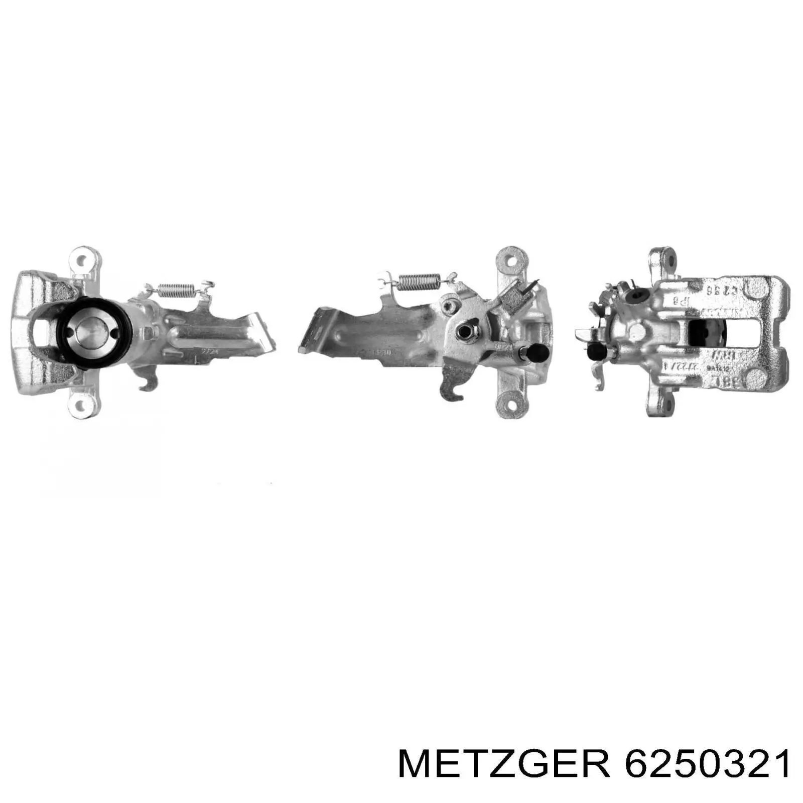Супорт гальмівний задній лівий 6250321 Metzger