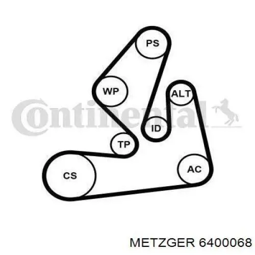 Шків колінвала 6400068 Metzger