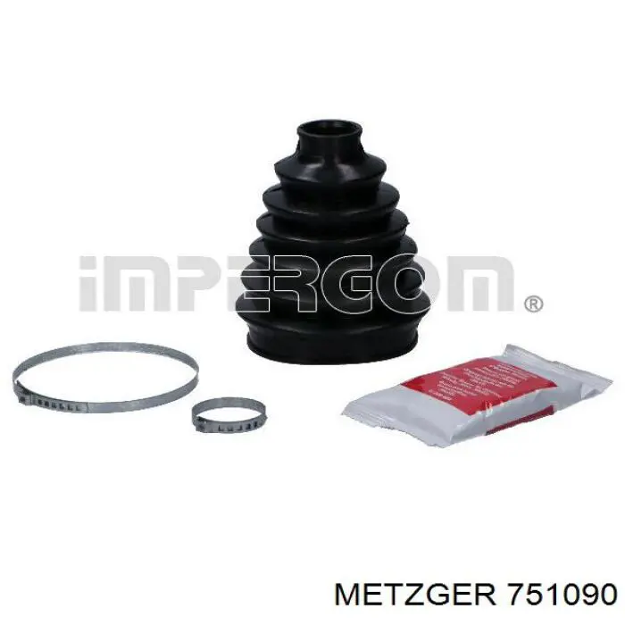 751090 Metzger Пильник ШРУСа зовнішній, передній піввісі