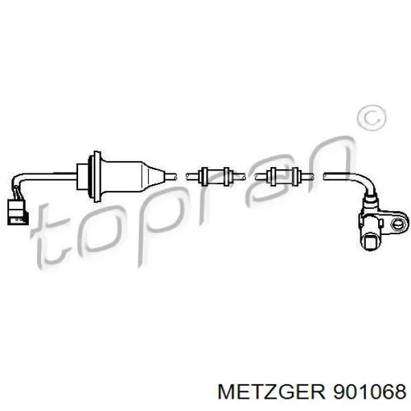 Датчик сигналізації паркування (парктронік), задній Metzger 901068 ціна, від 13.63 USD