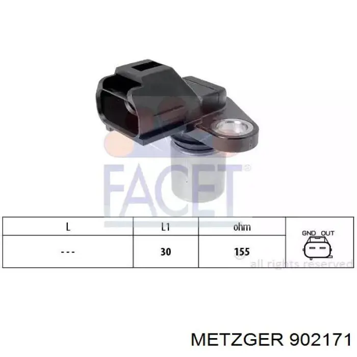 Датчик колінвала 902171 Metzger