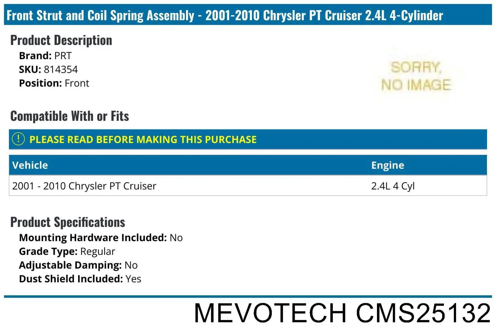 CMS25132 Mevotech Поперечна тяга задньої підвіски