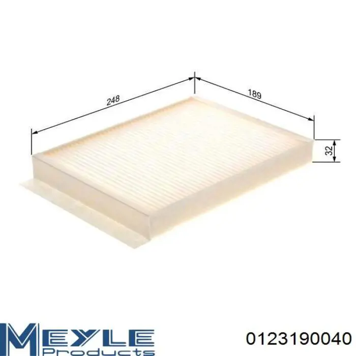 Фільтр повітряний обігрівача Meyle 0123190040 ціна, від 10.69 USD